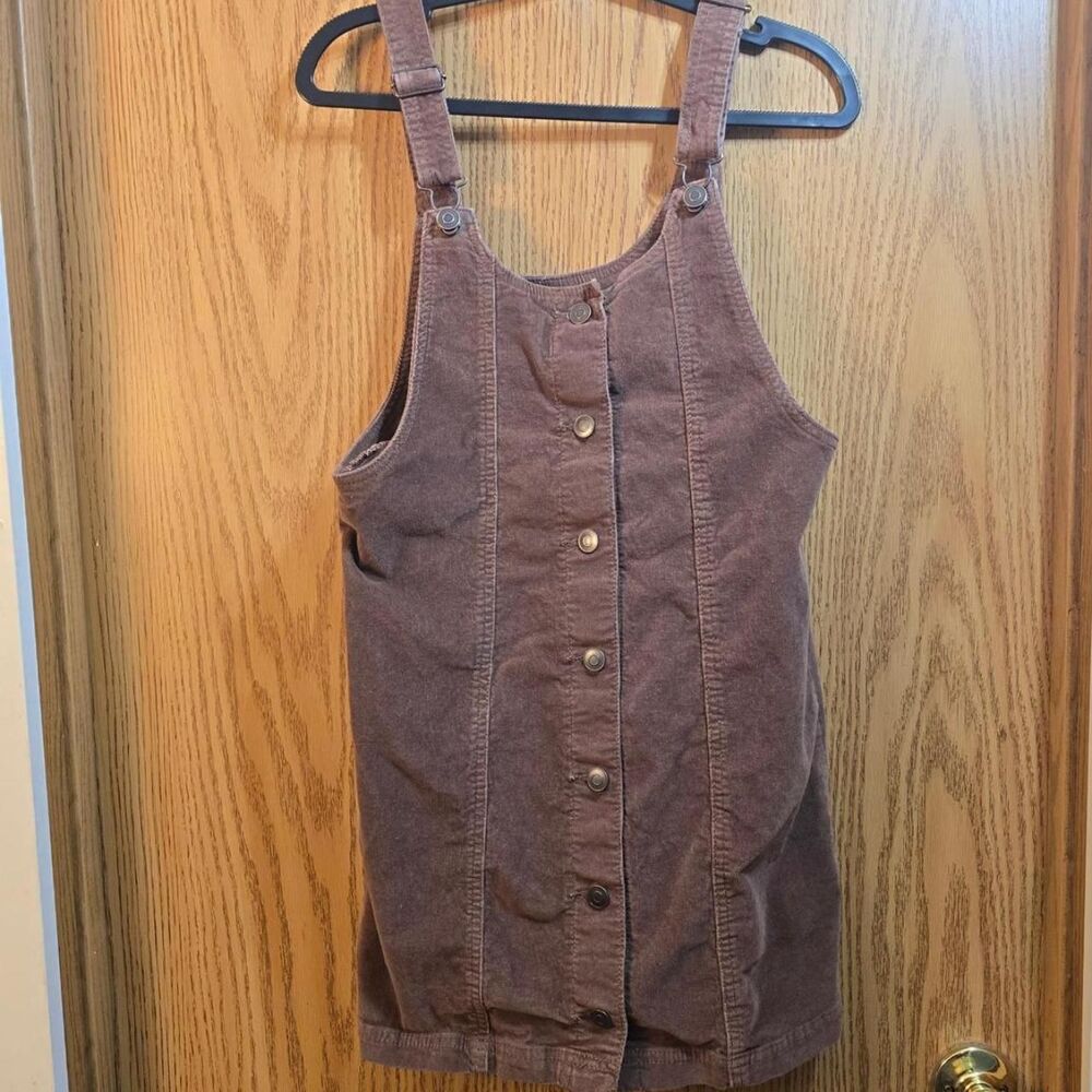 Celebrity Pink brown corduroy overall mini dress in women’s size XS.